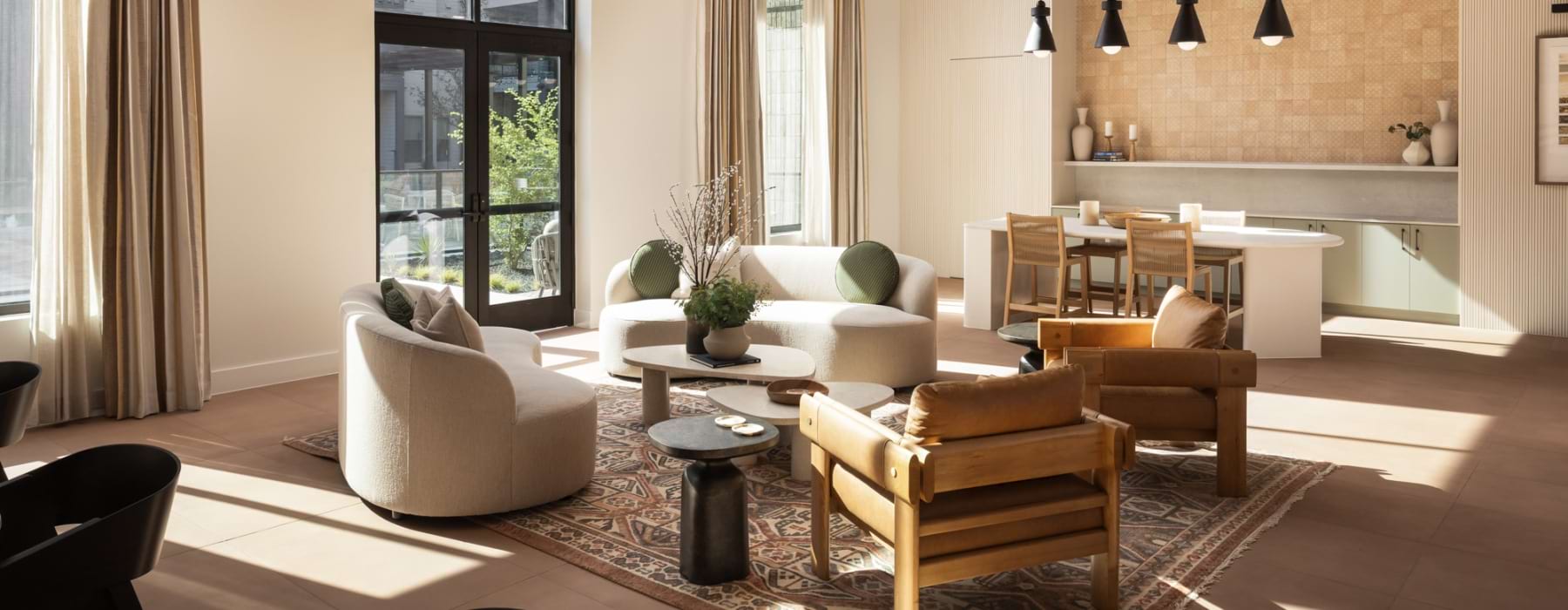 Resident clubroom at Odell Apartments