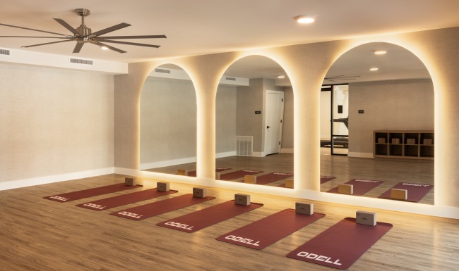 Yoga room at Odell
