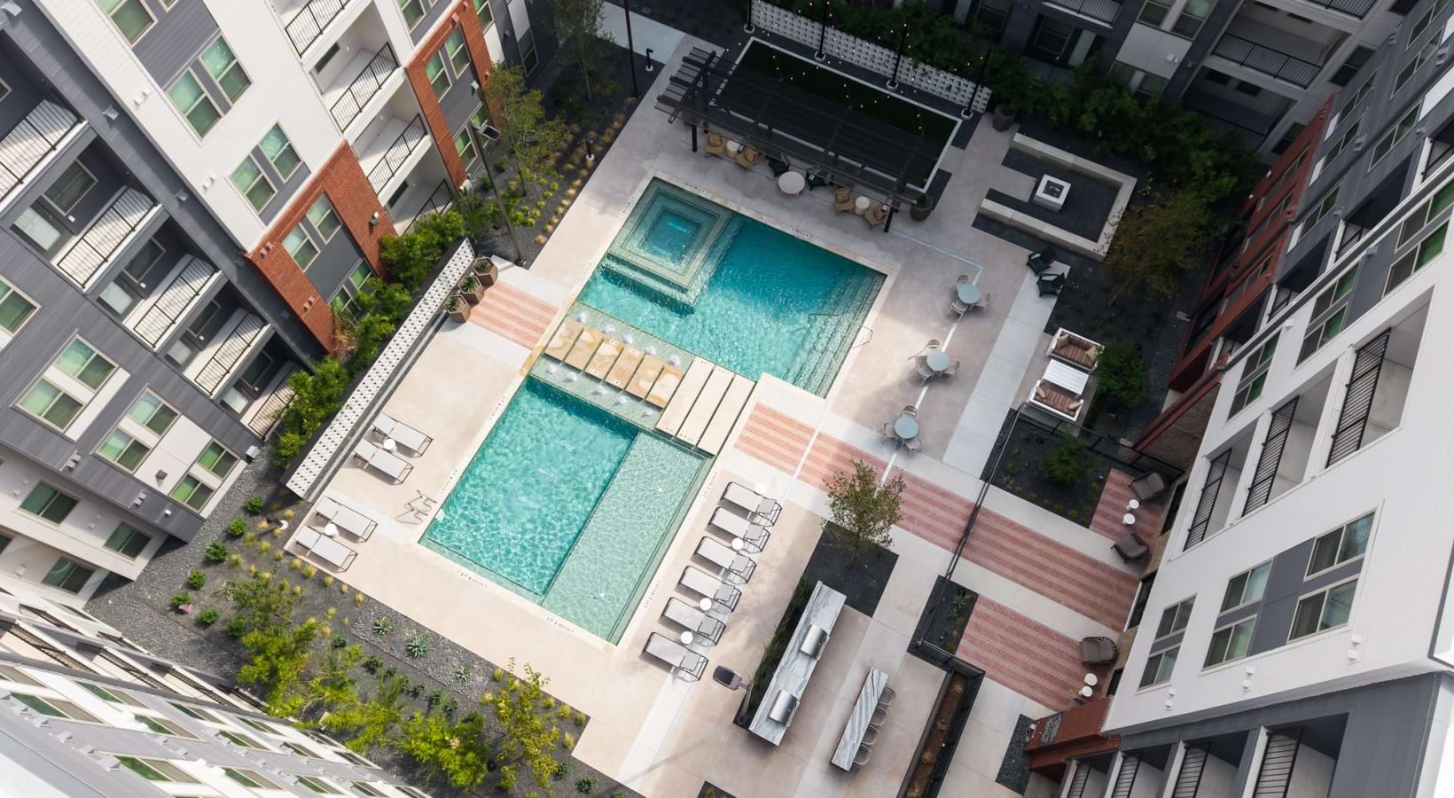Resort-style pool at Odell Apartments in North Austin